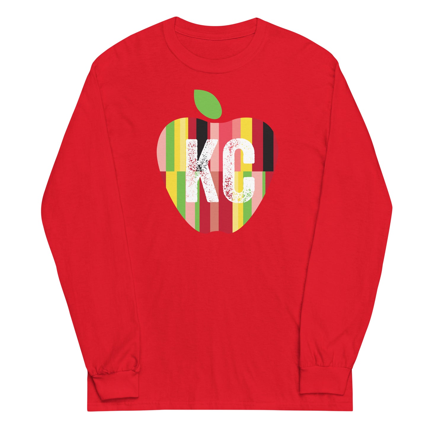 Show Me KC Schools Apple Adult Long Sleeve Shirt